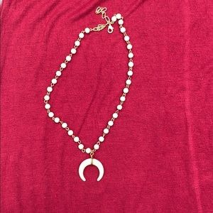 Crescent horn necklace